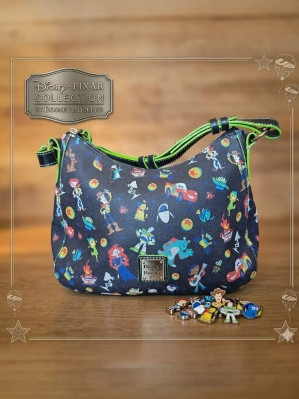 Dooney & Bourke Disney Pixar Hobo Bag Toy Story Monsters Inc Shoulder Purse